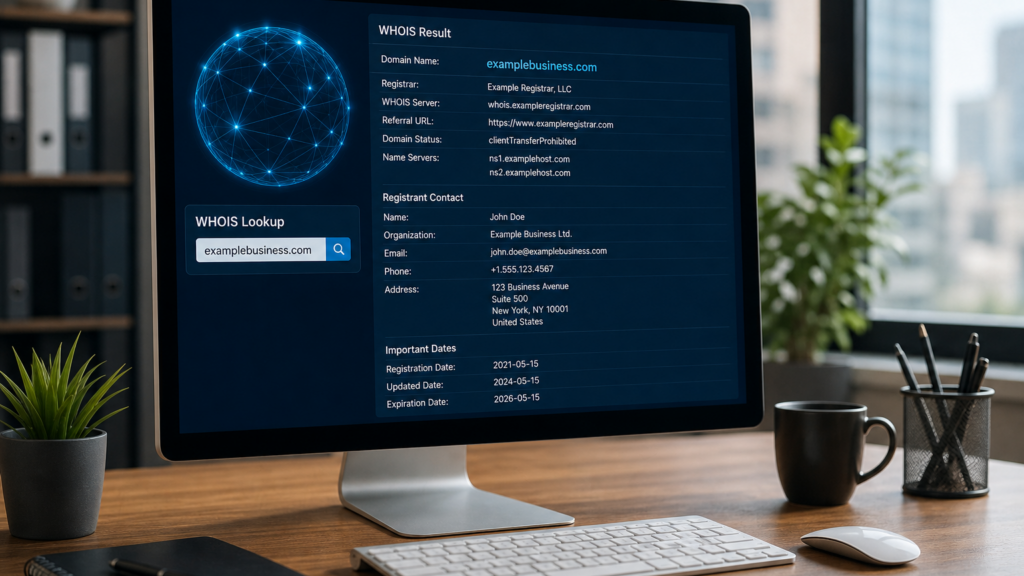 WHOIS adatok értelmezése