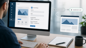blog domain név csere