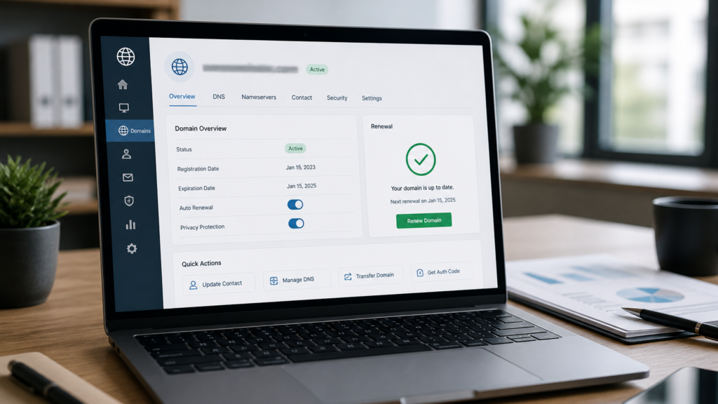 webshop domain frissítés